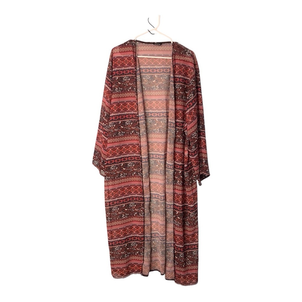Bohemian Red and Brown Kimono
